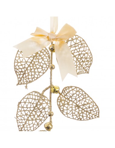 Colgante rama dorada con cascabeles 25cm