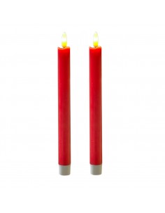 Set 2 velas rojas luz led