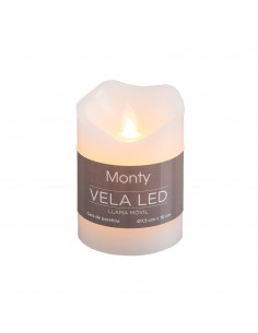 Vela cera blanca led...