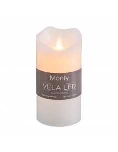 Vela cera blanca led...