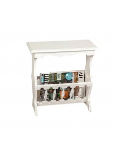 Mesa revistero madera blanco