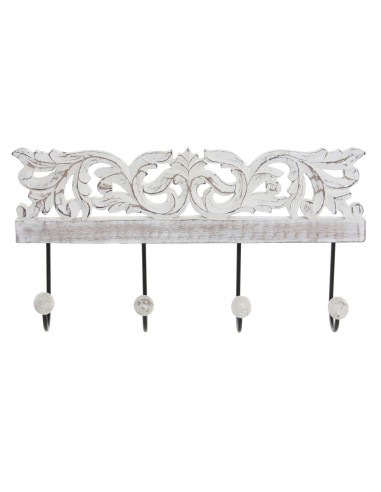 Perchero pared madera blanco deals