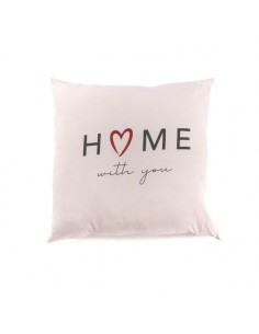 Cojin algodón beige 43cm Home