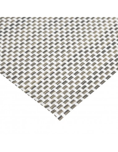 Individual de mesa blanco y gris 30x45cm