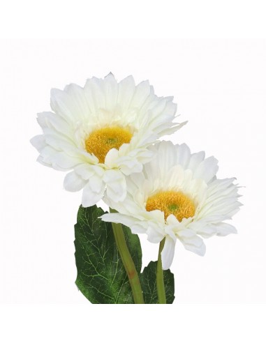 Vara gerbera blanca artificial 43cm