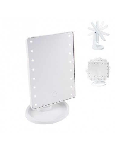 Espejo sobremesa luz led orientable
