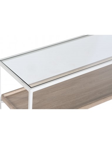 Consola metal blanco y cristal Frenzy Consola metal blanco y cristal Frenzy