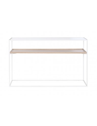 Consola metal blanco y cristal Frenzy Consola metal blanco y cristal Frenzy