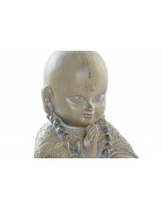 Figura resina monje gris 2