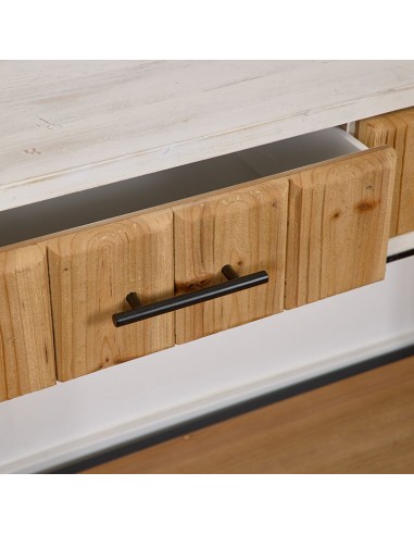 Consola madera y metal 2 cajones Ícaro Consola madera y metal 2 cajones Ícaro