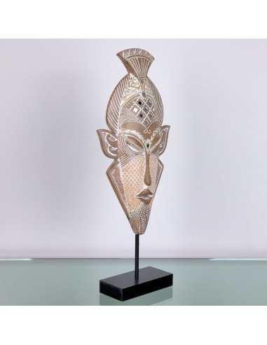 Figura máscara beige en peana 48cm Figura máscara beige en peana 48cm