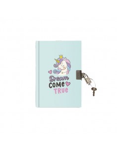Diario con candado Unicornio