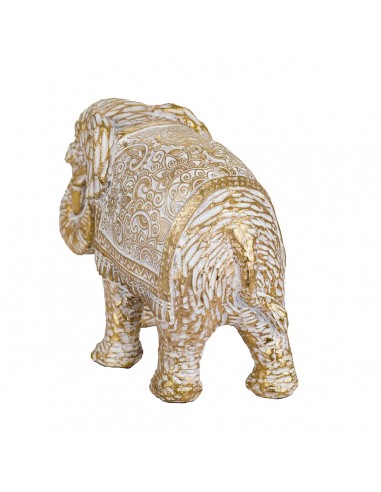 Figura elefante blanco y dorado 17cm Figura elefante blanco y dorado 17cm