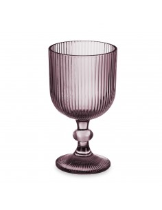 Copa vino cristal rosa...