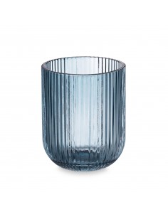 Vaso agua cristal azul...