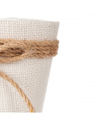 Macetero yute blanco 12cm Etna