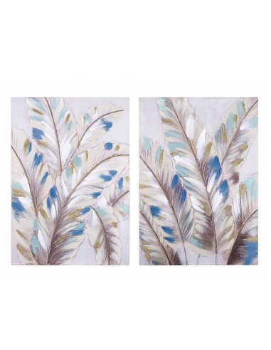 Cuadro lienzo plumas 70x100cm