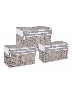 Cesta baúl ropero gris