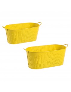 Cubremacetas metal amarillo