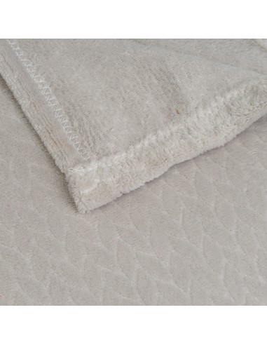 Manta franela 130x160cm gris piedra