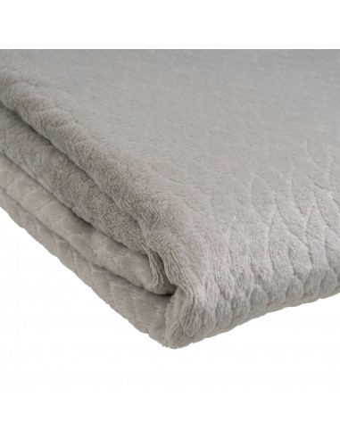 Manta franela 130x160cm gris piedra