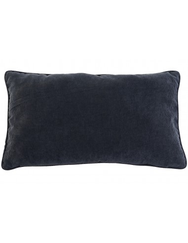 Cojín bordado pana azul