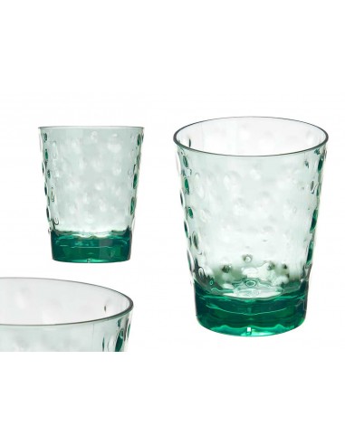 Vaso plastico verde puntos 470ml Athena