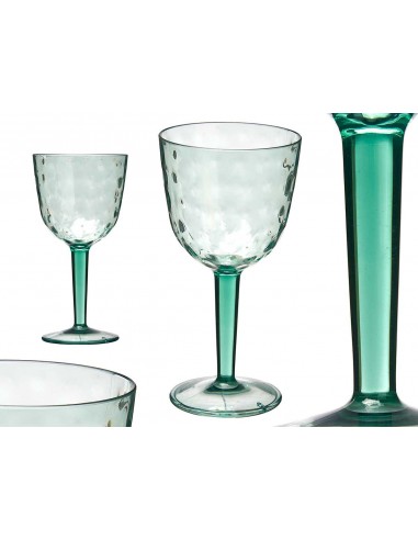 Copa vino plastico verde puntos 450ml...