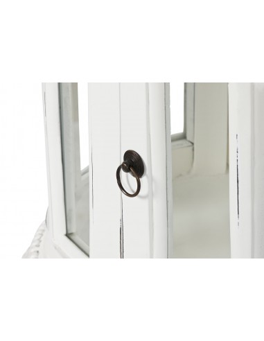 Mesita botellero colonial redondo blanco