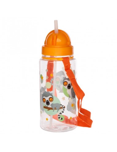 Botella agua infantil con pajita 450ml