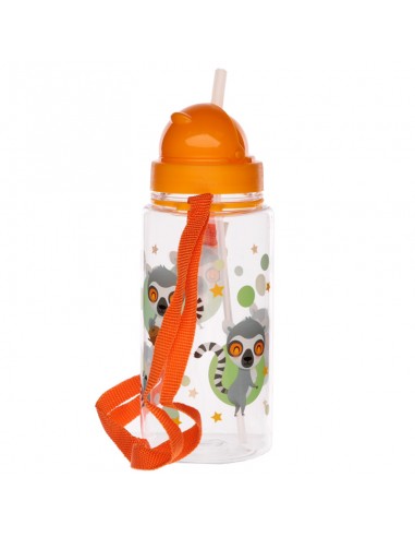 Botella agua infantil con pajita 450ml
