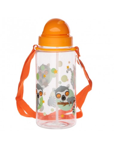 Botella agua infantil con pajita 450ml