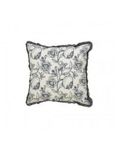 Cojin floral azul con...