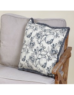 Cojin floral azul con... 2
