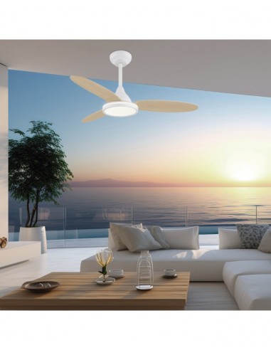 Lámpara techo con ventilador efecto...