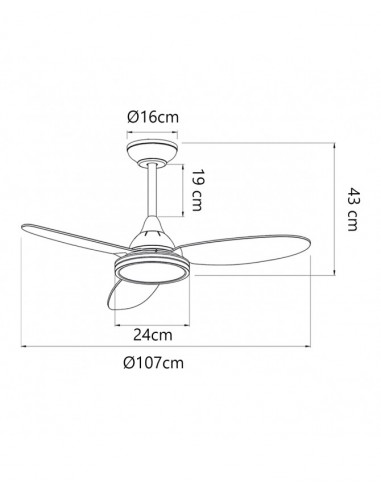 Lámpara techo con ventilador efecto...