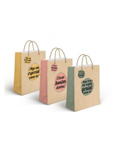 Bolsa papel kraft mensajes...