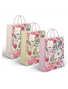 Bolsa papel flores 32cm Hasna