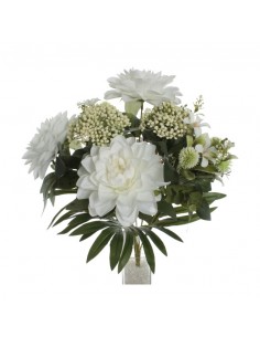 Ramo dalias blancas 40cm