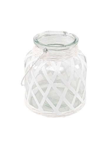 Farol portavela cristal 15cm Aneta