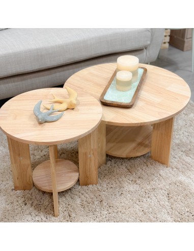 Mesa de centro madera con estante...