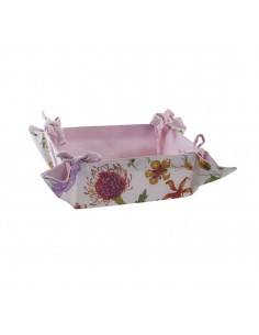 Cesta servilletero floral...