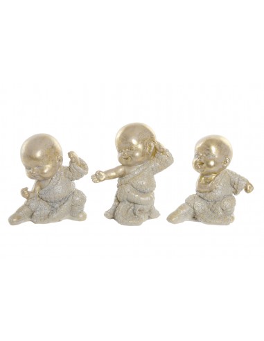 Figura monje guerrero dorado 8cm