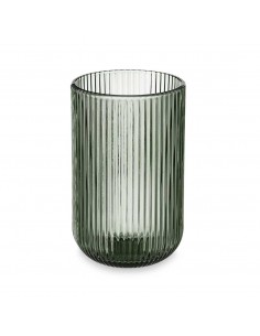 Vaso alto cristal verde...