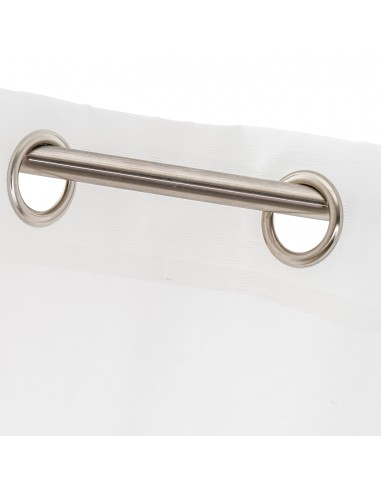 Cortina visillo blanca cuadros 140x260cm