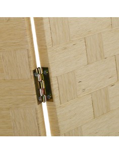 Biombo papel trenzado beige 2