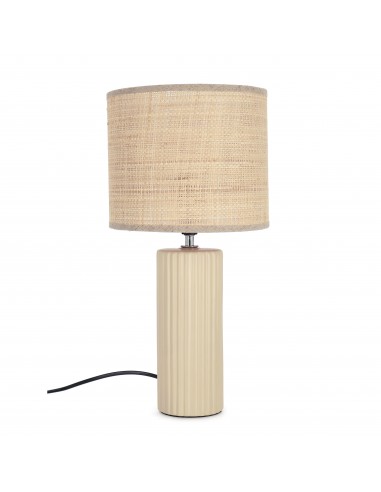 Lámpara de mesa cerámica y fibra Lámpara de mesa cerámica y fibra