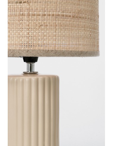 Lámpara de mesa cerámica y fibra Lámpara de mesa cerámica y fibra