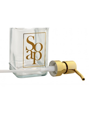 Dispensador de jabón baño dorado...