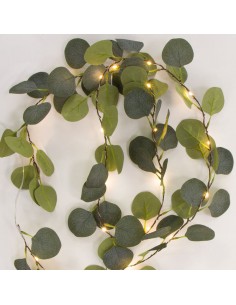 Guirnalda 15 leds hojas 150cm